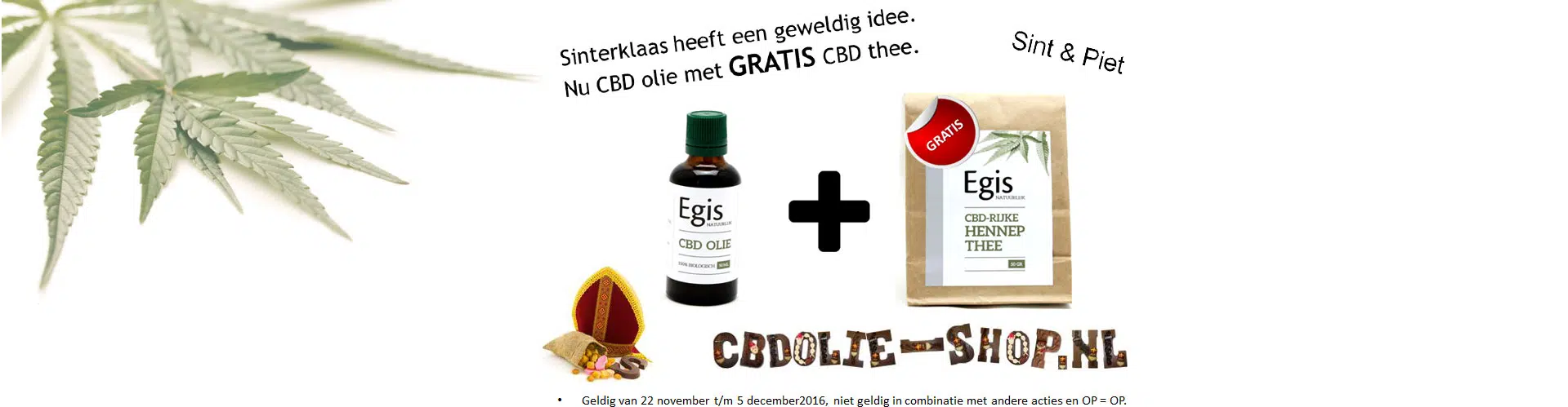 cbd olie sinterklaasactie gratis thee